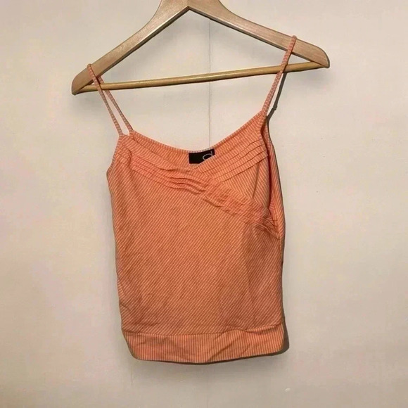 Y2K clementine frilly tank top  tropical coquette S - Picture 1 of 5